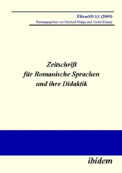 Zeitschrift FüR Romanische Sprachen Und Ihre Didaktik.H.3.1 Frings (U. A.) Buch-image