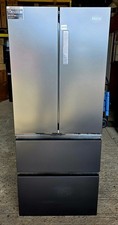 Haier HFR3718ENPT French Style Fridge Freezer No Frost Series 3 Black 70cm wide