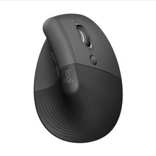 Logitech Lift Vertical Ergonomic Wireless Mouse Black Customizable Button