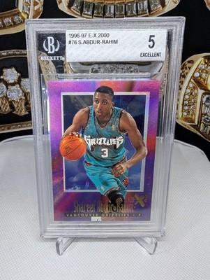 NBA Trading Cards 1996-97 Skybox E-X 2000 Shareef Abdur-Rahim Rookie BGS 5 #76