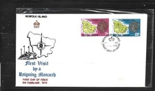 Norfolk Island 1974 Royal Visit FDC Unaddressed