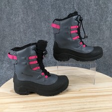Columbia Boots Youth 4 Girls Bugaboot Celsius Insulated Winter Snow Black Gray