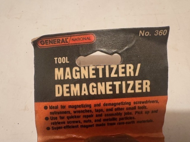 MADE USA - NEW/OLD STOCK General #360 Magnetizer & Demagnetizer Tool