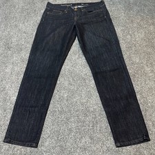 J Crew Jeans Womens 30 Blue Denim Cotton Blend Toothpick Ankle Made In USA