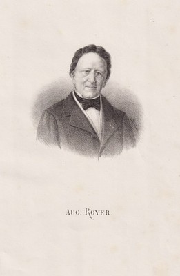 Auguste Philippe Antoine Royer botanist Botaniker Portrait Litho Morren