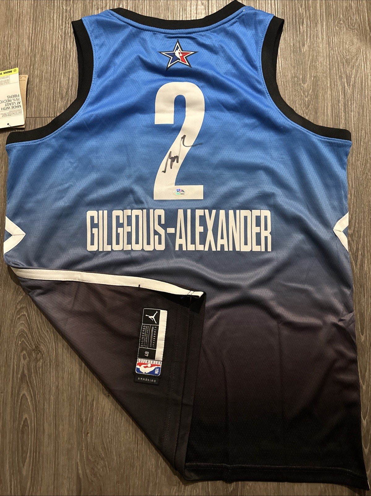 Shai Gilgeous Alexander Autographed Signed Oklahoma City Thunder Jersey! Psa Coa 