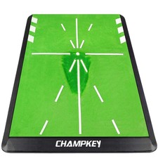 CHAMPKEY Heavy-Duty Golf Hitting Mat - Swing Path Feedback Golf Practice Mat - I