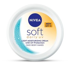NIVEA Soft Daily UV Light Moisturising Cream with SPF-15, 100ml Free Shipping 