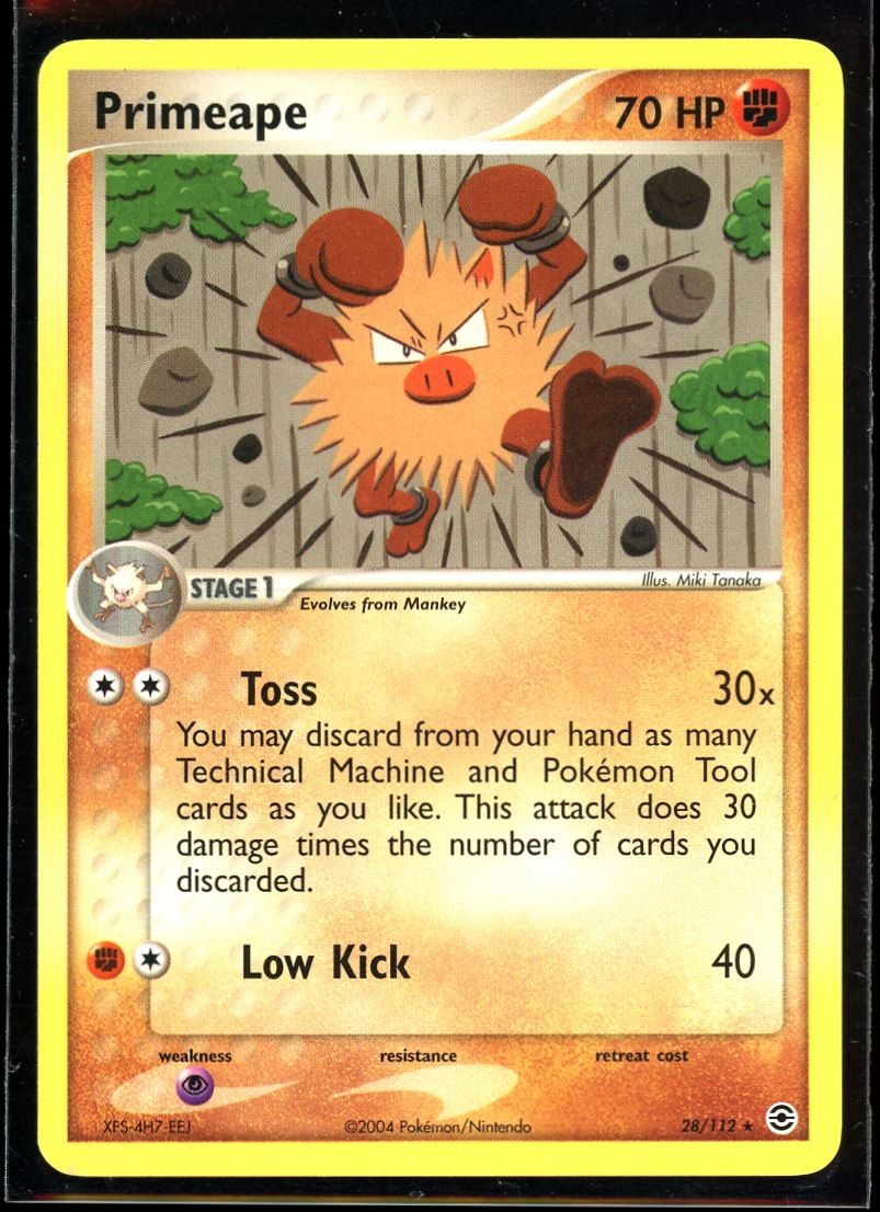 2004 EX - FireRed & LeafGreen Primeape Non Holo Rare Pokemon Card #28