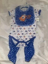 Baby Boy Duck Duck Goose 3 piece set size 6-9 months Space Alien New With Tags