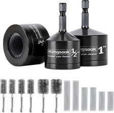 Copper Pipe Cleaner, 1/2", 3/4", 1" Copper Pipe Cleaning Brush for Drill, Cop...