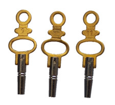 Pocket Watch Key Size 9 10  11 watch parts lot 3 items 1.75mm 1.85mm 1.90mm