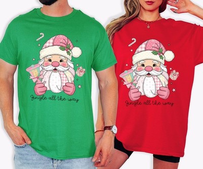 Jingle All The Way Christmas Santa Claus Holidays Herren T-Shirt Damen Tee