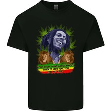 Camiseta de algodón ligero When Music Hits Reggae Music para hombre