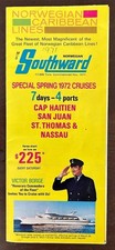 SOUTHWARD (Norwegian Caribbean) Mar-June 1972 cruises - DECK PLAN/PHOTOS