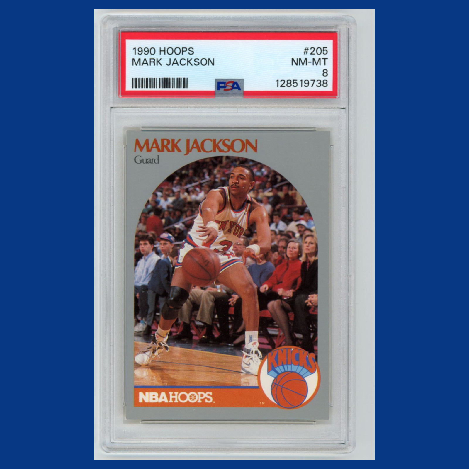 Mark Jackson #205 PSA 8 1990-91 Hoops New York Knicks Basketball Card NBA
