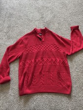Unisex Vintage Chaps Red Long Sleeve Sweater Size XXL