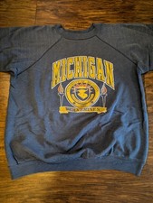 University Of Michigan Wolverines Crew Neck Sweatshirt 80s/90s Vintage USA Made