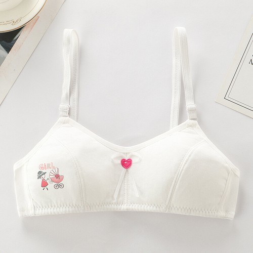 3Pcs Girls Bras 12-14 Years Teenage Underwear Adjustable Training Bra Crop Tops - Picture 7 of 10