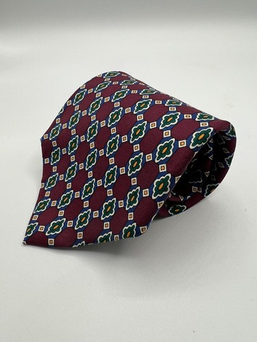 Christian Dior 100% Silk Tie Made in Canada Geometric Multicolor 57"x4" - Picture 9 of 9