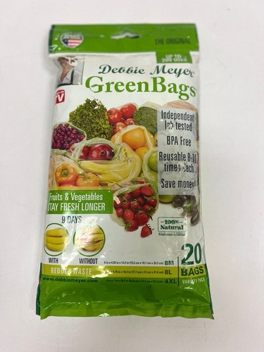 Debbie Meyer grüne Beutel 20er Pack (8M 8L 4XL) hält Obst Gemüse Blume frisch - Bild 10 von 11