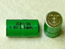 2 pc  2CR1/3N 6v lithium battery for use in dog collars and more MFD 05/2025