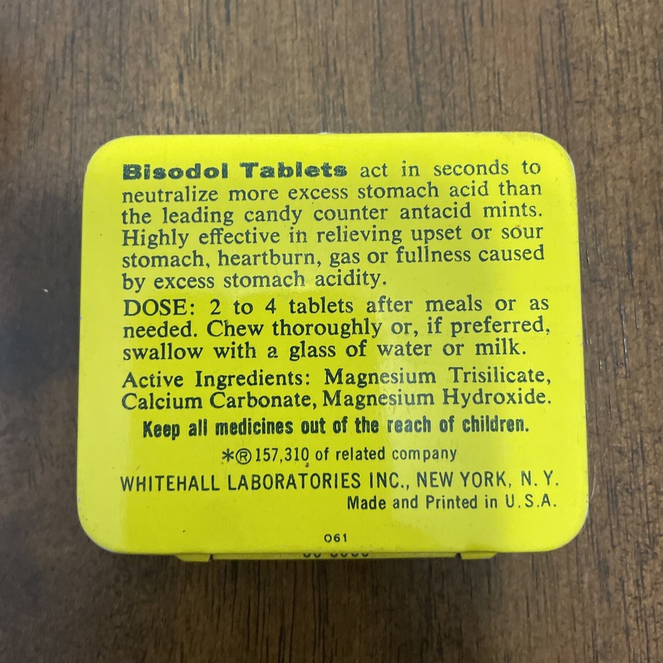 1970s Bisodol Antacid Tablets Included eBay