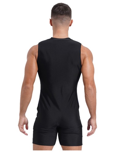 Men's One Piece Swimsuit Bathing Suit Swimwear Swim Training Jumpsuit Bodysuits - Picture 21 of 59