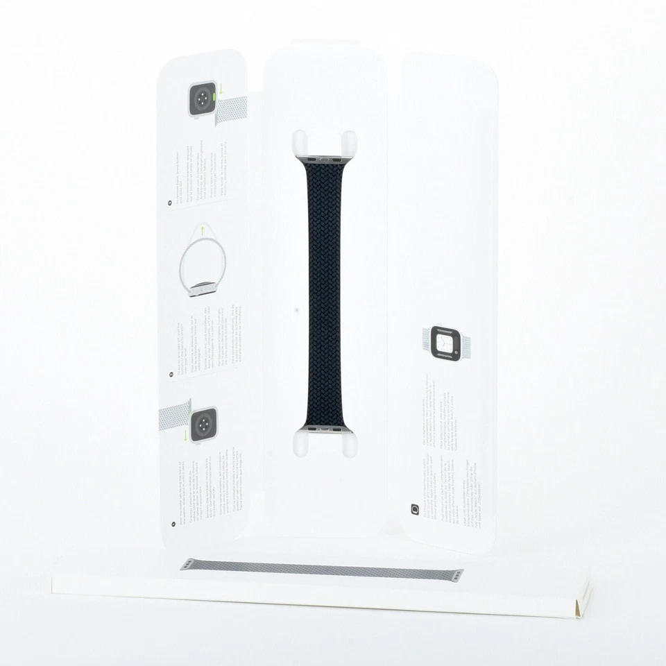 Apple iWatch 42 mm 44 mm 45 mm 6 7 8 9 SE banda trenzada de bucle individual - carbón tamaño 9 Foto 2 de 4