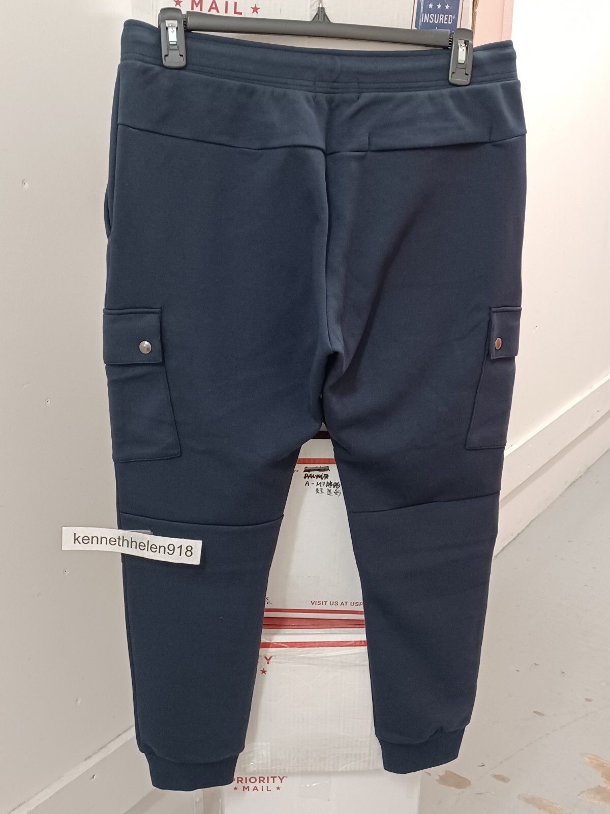 double knit cargo jogger trouser