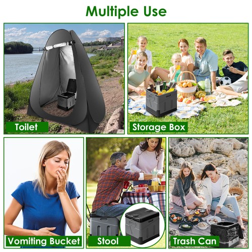 Portable Outdoor Emergency Toilet with Lid for Camping Car Travel Porta Potty - Picture 6 of 29