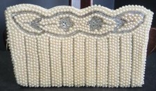 Vintage Seed Pearl Beaded Evening Bag