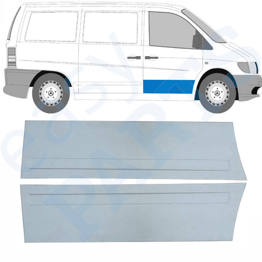 MERCEDES VITO 638 1996-2003 FRONT DOOR SKIN REPAIR PANEL / PAIR