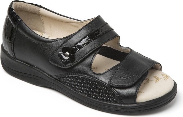 ladies wide fit velcro sandals