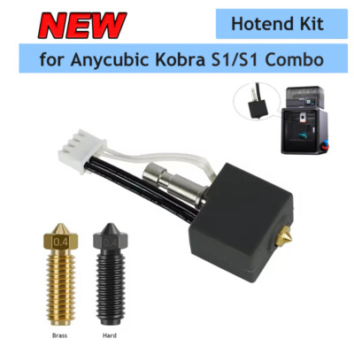 Hotend Kit for Anycubic Kobra S1/S1 Combo Brass Nozzle 3D Printer Accessories