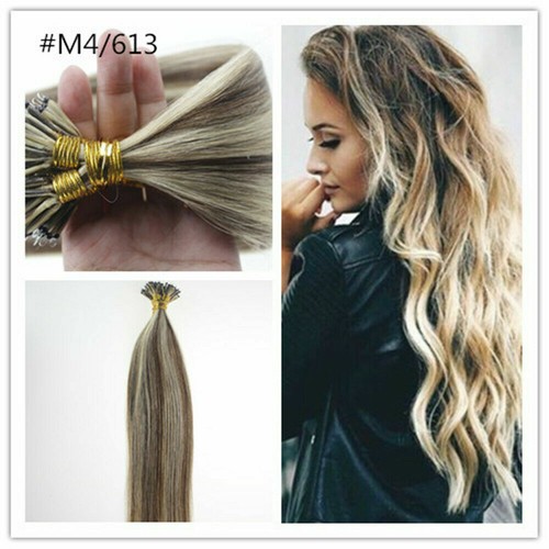 Nano Micro Beads Link Hair Extensions Nano Ring Tip Remy Human Hair Straight 1g - Picture 77 of 113