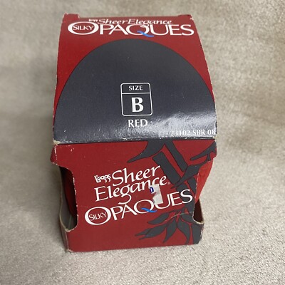 Leggs Sheer Elegance Silky Opaques Pantyhose RED Size B