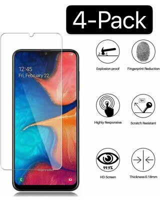 4-Pack For Samsung Galaxy A12 5G Tempered Glass Screen