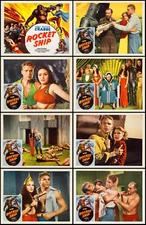 BUSTER CRABBE As FLASH GORDON In ROCKET SHIP Full SET 8 ind 11x14 LC PRINTS 1950