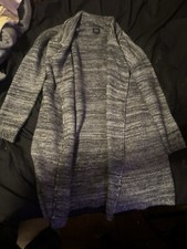 dark gray long cardigan mens medium