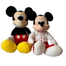 Lot Of 2 Disney Mickey Mouse Plush Dolls 16-18 Tall