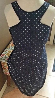 ralph lauren blue polka dot dress