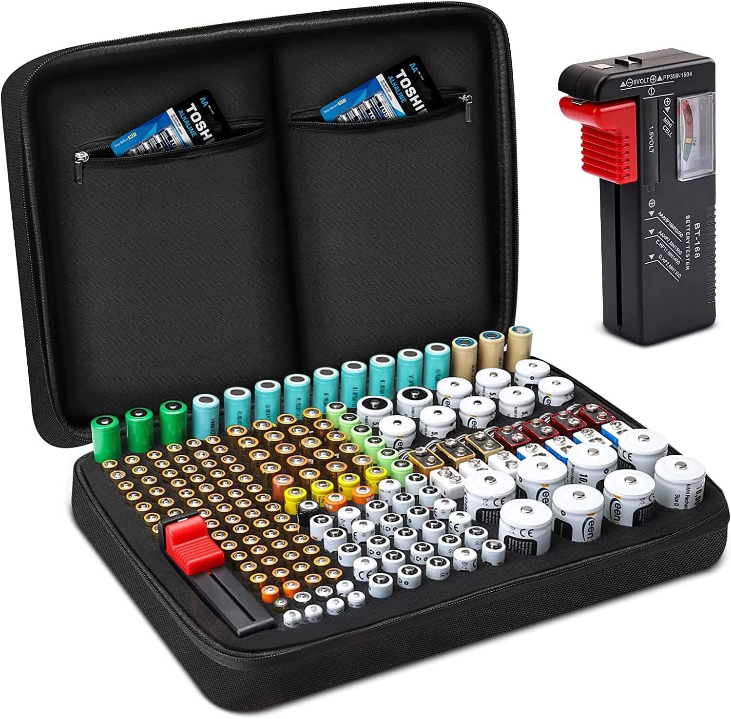 Keenstone Battery Organiser Storage Case Holds 199 AA AAA C D 9V with