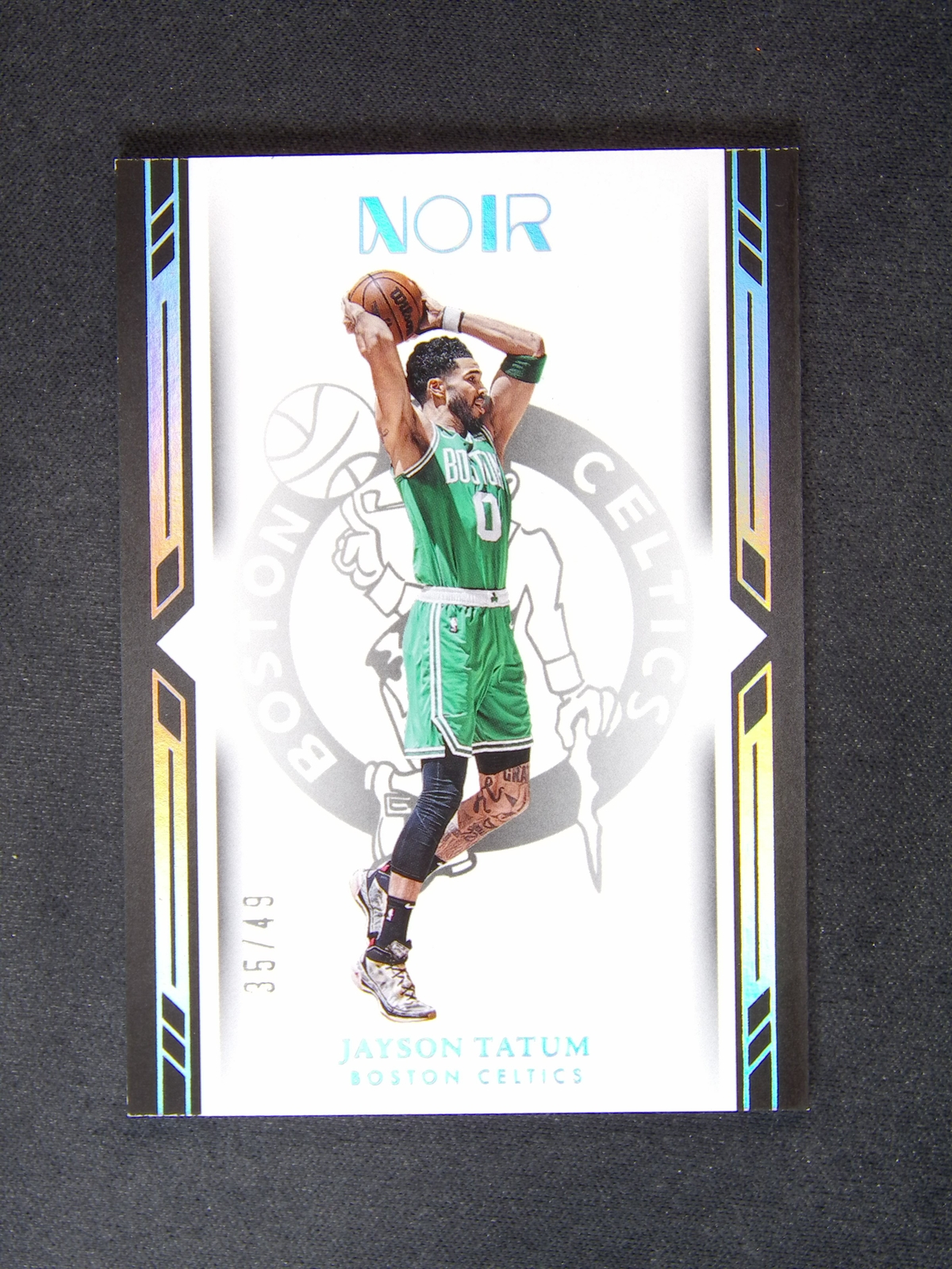 2022-23 Panini Noir Jayson Tatum #74 Icon Edition Holo Silver /49