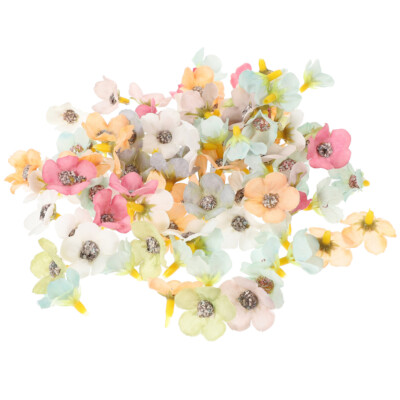 100Pcs Handmade DIY Flowers Heads Artificial Daisy Wreath Wedding