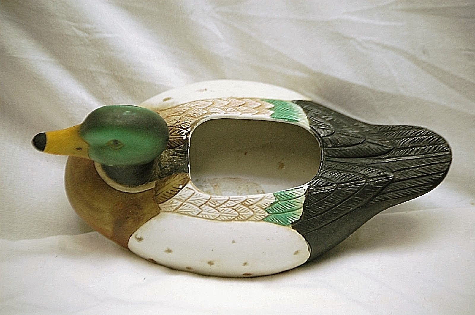 Old Vintage Mallard Duck Decoy Planter Garden Tool Rustic Country Man