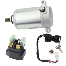 Starter&Relay For Yamaha Wolverine 350 1995 ATV with Key Switch