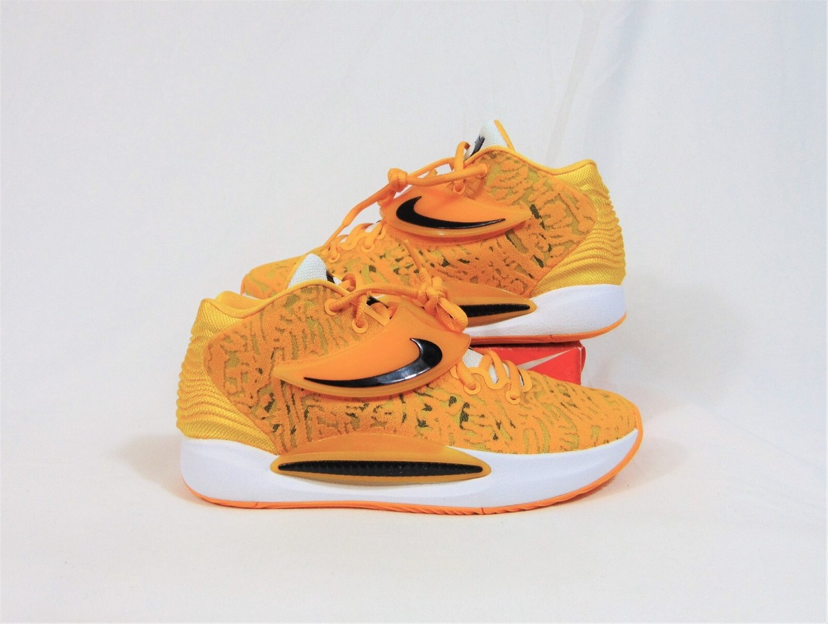 Size 17 Nike KD 14 TB Promo Gold/White Basketball Shoes DM5040-702 NEW Nike KD 14 TB Promo University Gold White Basketball Shoes  main image 3