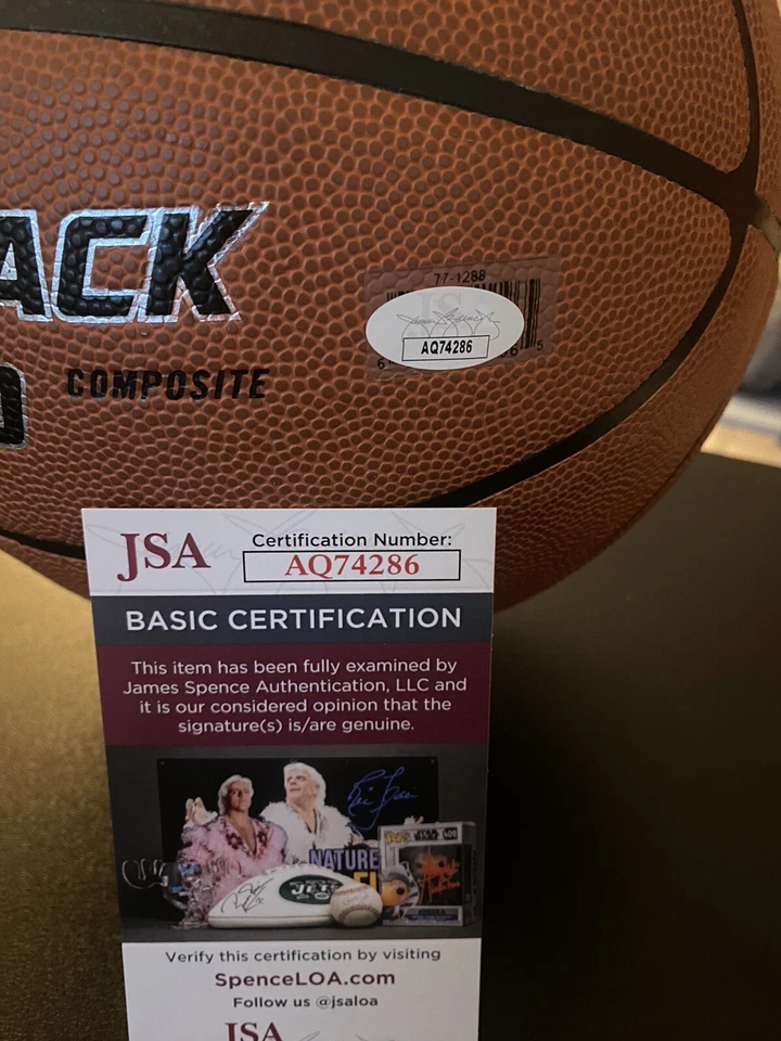 JORDAN POOLE AUTOGRAPH SPALDING BASKETBALL WASHINGTON WIZARDS JSA COA INVEST - Image 4 of 4