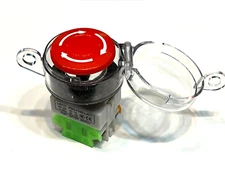 Emergency stop switch button locking clear cap on off 22mm cover red push cnc a5